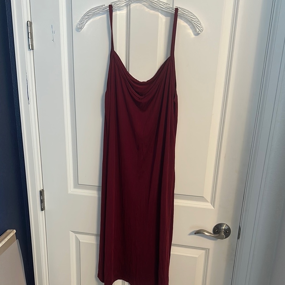 Eileen Fisher Burgundy Tank Dress - Picture 2 of 4